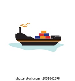 Cruise ship Template vector icon illustration design