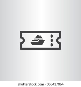 The cruise ship tickets icon