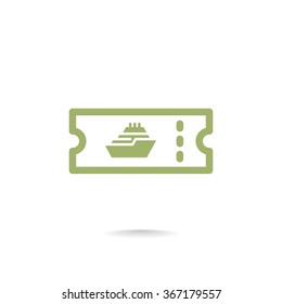 The cruise ship tickets icon