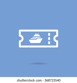 The cruise ship tickets icon