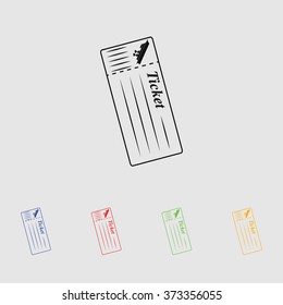The cruise ship tickets icon. 