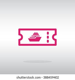 The cruise ship tickets icon