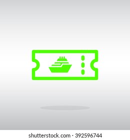 The cruise ship tickets icon