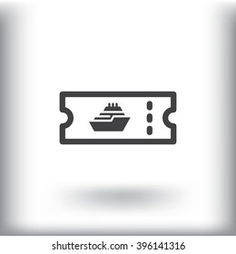 The cruise ship tickets icon