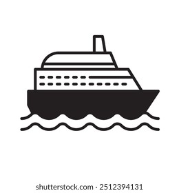 Cruise Ship for Transportation Icon