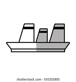 cruise ship travel maritime line shadow vector illustration eps 10
