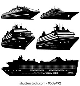 cruise ship vector