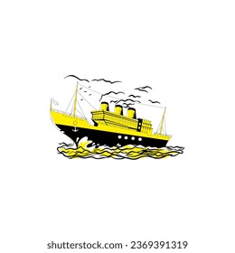 Cruise ship vector, cruise ship concept design