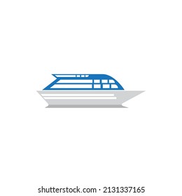 Cruise ship vector flat icon logo symbol