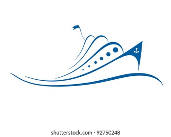 cruise ship vector format