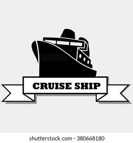 cruise ship. vector icon