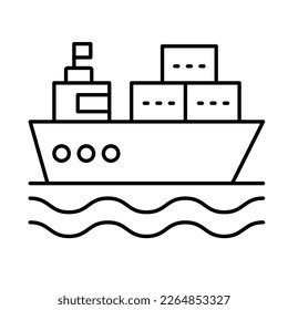 Cruise ship Vector Icon easily modify

