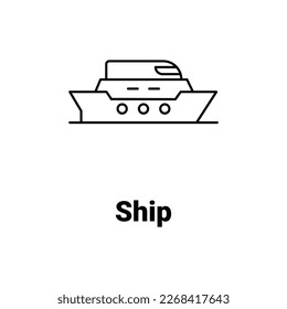 Cruise ship Vector Icon easily modify

