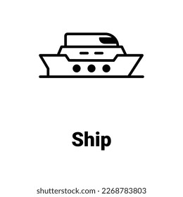 Cruise ship Vector Icon easily modify

