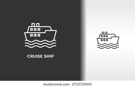 Ilustración De Símbolo Aislado De Vector, Icono O Logotipo De Crucero
