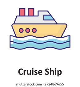 Icono de Vector de crucero que puede modificarse o editarse fácilmente

