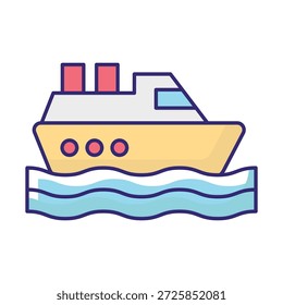 Icono de Vector de crucero que puede modificarse o editarse fácilmente

