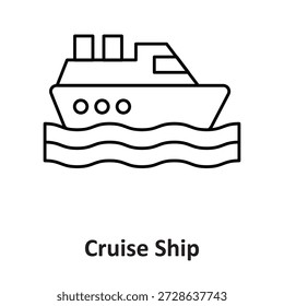 Icono de Vector de crucero que puede modificarse o editarse fácilmente

