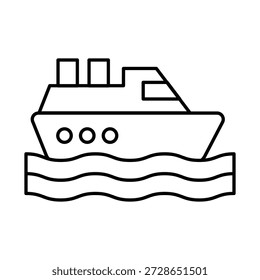 Icono de Vector de crucero que puede modificarse o editarse fácilmente


