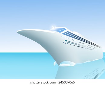 Cruise ship vector illustration.