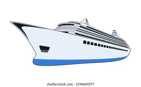 ilustración vectorial de cruceros con fondo blanco