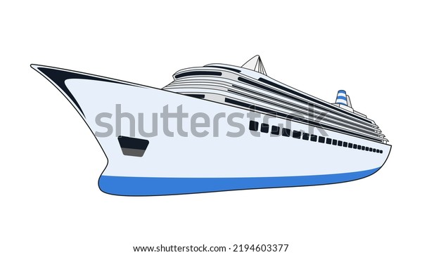 Cruise Ship Vector Illustration White Background Stock Vector (Royalty ...