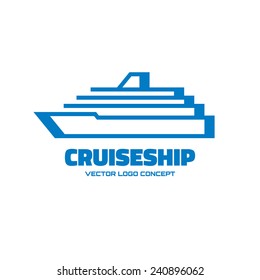 Cruise Ship Vector Logo Template Concept Stock Vector (Royalty Free ...