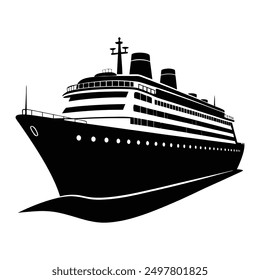 Diseño de silueta de Vector de crucero