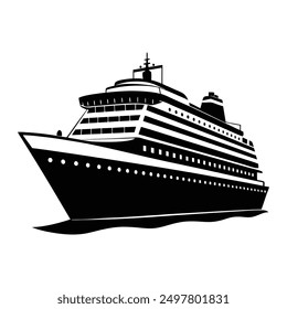 Diseño de silueta de Vector de crucero