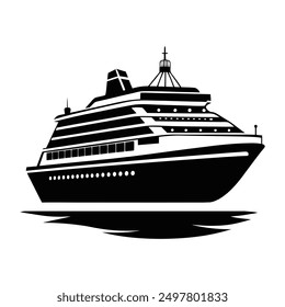 Diseño de silueta de Vector de crucero