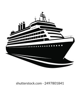 Diseño de silueta de Vector de crucero