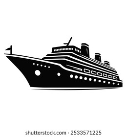 Diseño de silueta de Vector de crucero