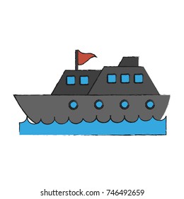 cruise ship water icon image