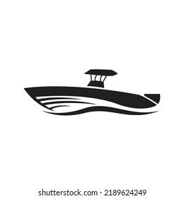 Bootssilhouette schwarz-weiß.