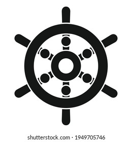 Cruise ship wheel icon. Simple illustration of Cruise ship wheel vector icon for web design isolated on white background