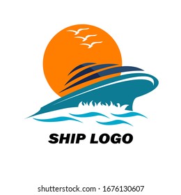 cruise ship's inspiration with colors in blue, sea water and wind