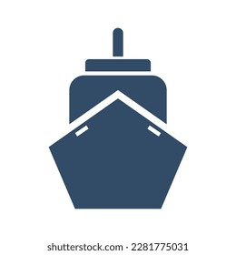 Cruise silhouette icon. Ship and shipping symbol. Vector.