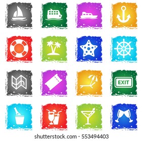 Cruise simply symbol in grunge style for user interface design