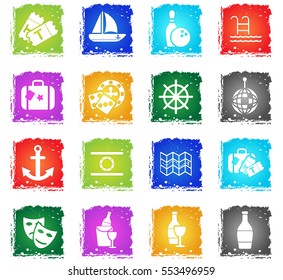 Cruise simply symbol in grunge style for user interface design