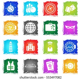 Cruise simply symbol in grunge style for user interface design