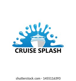 Cruise Splash Logo Template Design Vector, Emblem, Design Concept, Creative Symbol, Icon