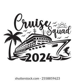 Cruise Squad 2024,family cruise shirts 2024, cruise vacation t-shirt designs, family vacation shirts, cruise 2024