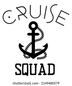 Cruise squad, anchor design, family vacation