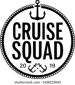 Cruise Squad illustration art design vector