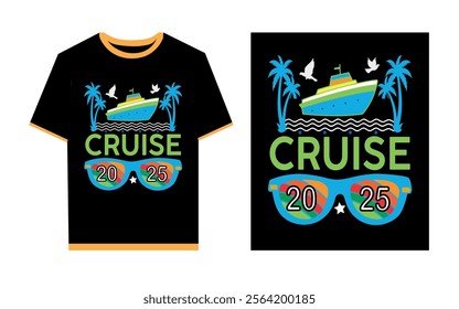 Cruise squad t- shirt design template