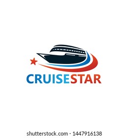 Cruise Star Logo Template Design Vector, Emblem, Design Concept, Creative Symbol, Icon