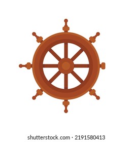 Cruise steering wheel icon. Flat illustration of cruise steering wheel vector icon isolated on white background