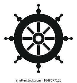 Cruise steering wheel icon. Simple illustration of cruise steering wheel vector icon for web design isolated on white background