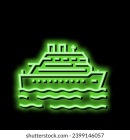 cruise summer vacation neon light sign vector. cruise summer vacation illustration