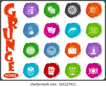 Cruise symbol icon set for web sites and user interface